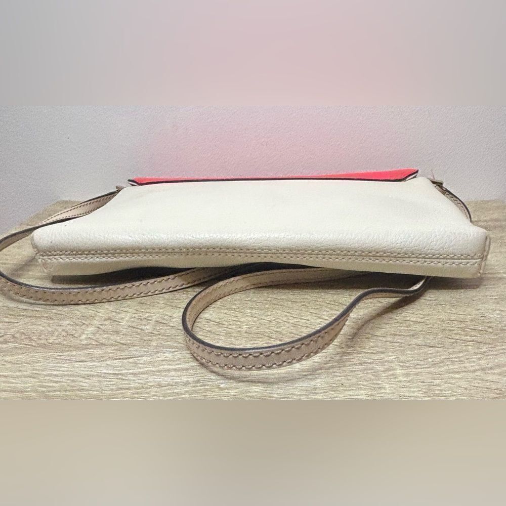 Kate spade GUC bright pink/cream pebbled leather loula Houston street bag - Picture 5 of 9